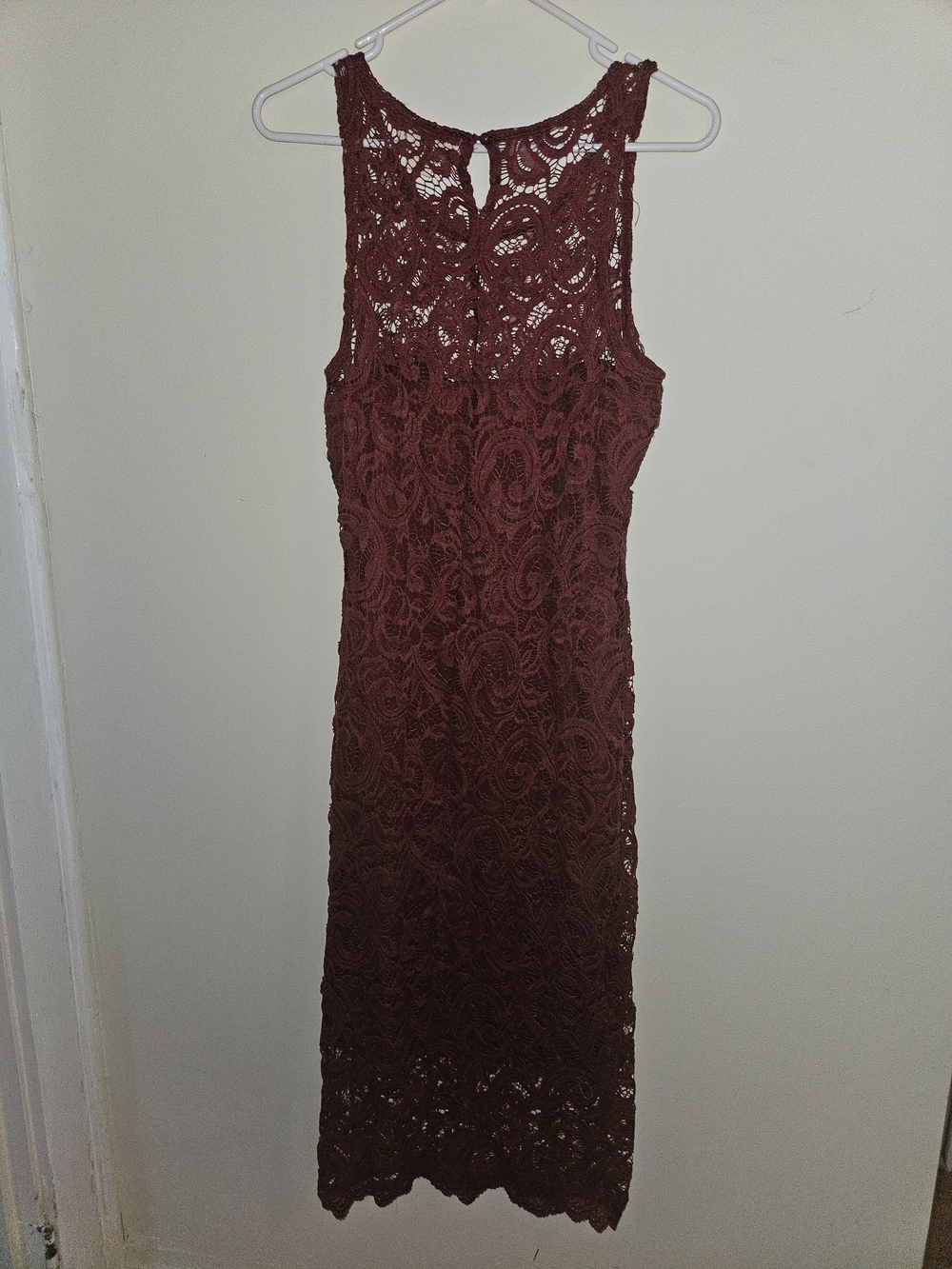 Wishful Park Burgundy Lace Maxi Dress
